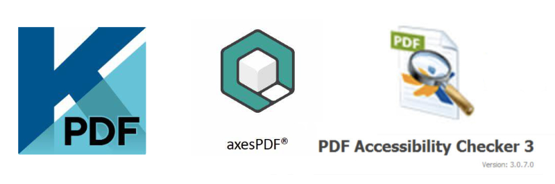 Logo KofaxPDF, Logo AxesPDF en logo Pac 3
